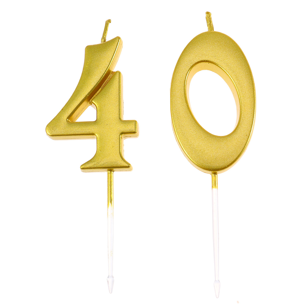 2 velas de aniversário dourada - Paraffin Wax avaliação e preço